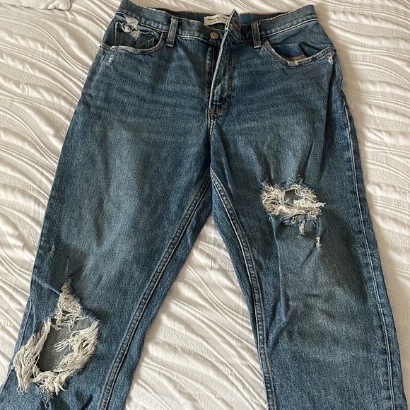 Abercrombie & Fitch Distressed Mom Jeans - Picture 2 of 8